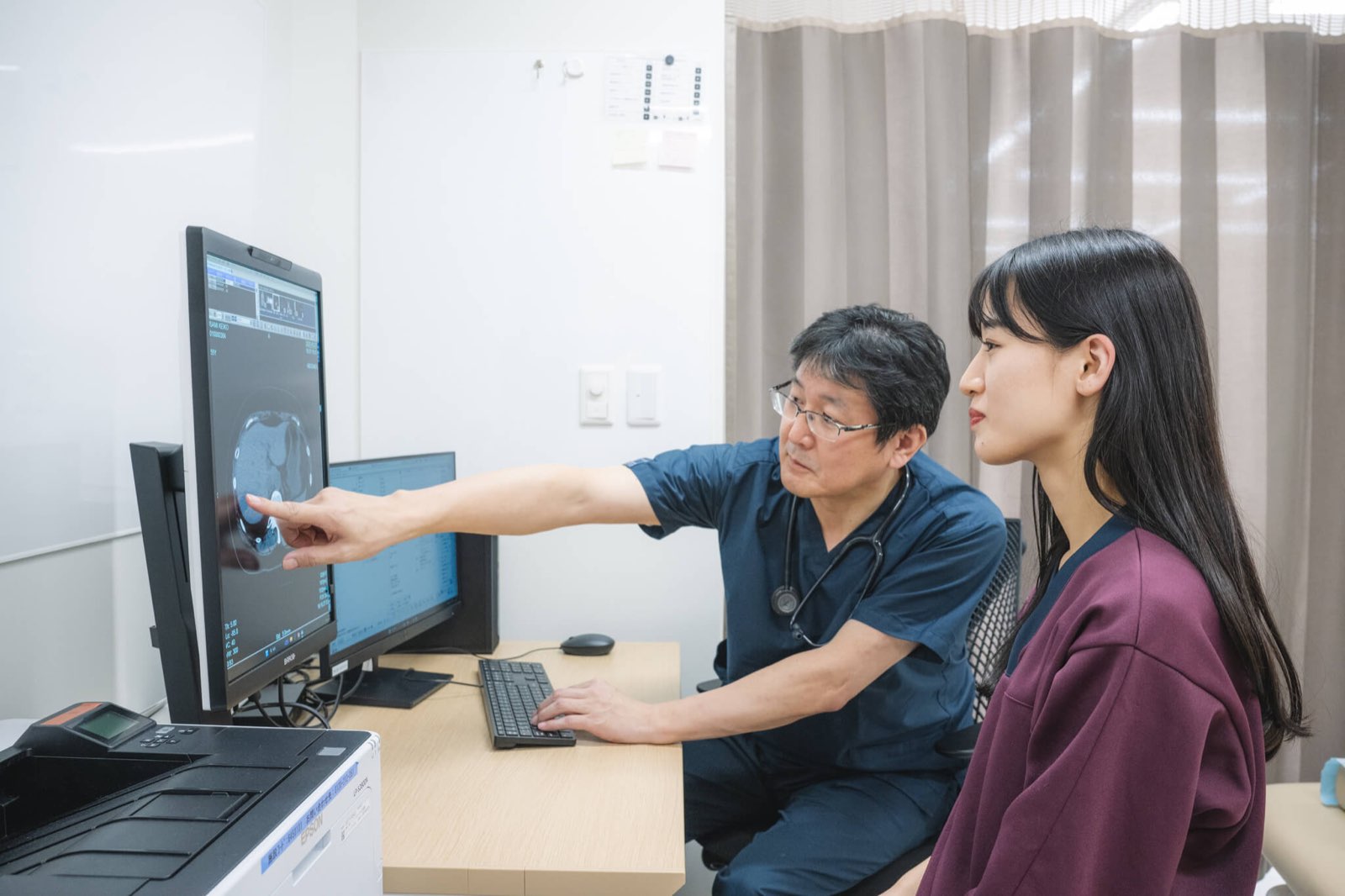 医師による説明のようす